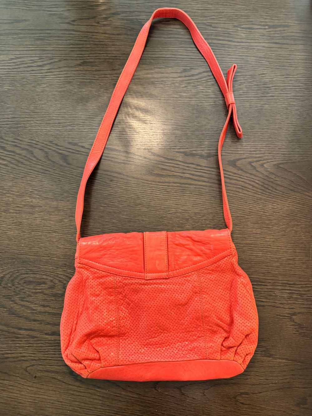 See by Chloe Red Coral Women's Crossbody Bag with Front Flap Vintage - Picture 3 of 13